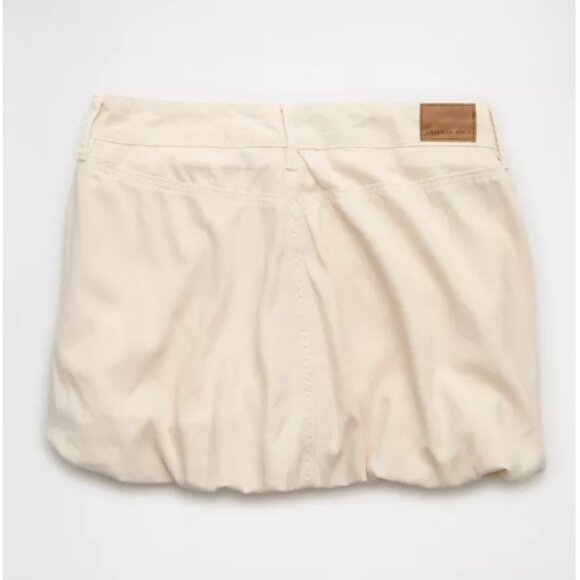 American Eagle Skort Stretch Bubble Mini Mid-Rise Skirt in Cream Beige Size 10 - Picture 11 of 11